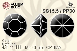 Preciosa MC Chaton OPTIMA (431 11 111) SS15.5 / PP30 - Color Unfoiled