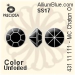 Preciosa MC Chaton (431 11 111) SS18 - Colour (Coated) With Golden Foiling