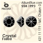 Preciosa MC Chaton MAXIMA (431 11 615) SS9 - Clear Crystal With Dura Foiling