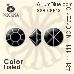 Preciosa MC Chaton OPTIMA (431 11 111) SS20 - Color With Golden Foiling