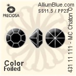 Preciosa MC Chaton OPTIMA (431 11 111) SS6 / PP13 - Color With Golden Foiling