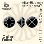 施华洛世奇 Heart 花式石 (4800) 11x10mm - Colour (Uncoated) With Platinum Foiling