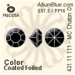 Preciosa MC Chaton (431 11 111) SS7.5 / PP16 - Colour (Coated) With Golden Foiling