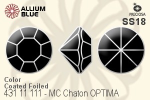 Preciosa MC Chaton OPTIMA (431 11 111) SS18 - Color (Coated) With Golden Foiling