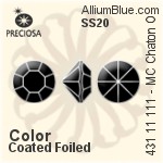 Preciosa プレシオサ MC マシーンカットチャトン OPTIMA (431 11 111) SS20 - カラー（コーティング） 裏面ゴールドフォイル