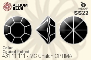 Preciosa MC Chaton OPTIMA (431 11 111) SS22 - Color (Coated) With Golden Foiling