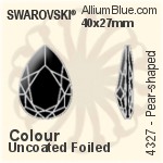 施华洛世奇 梨形 花式石 (4320) 18x13mm - 白色（半涂层） 白金水银底