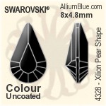 Swarovski XILION Pear Shape Fancy Stone (4328) 8x4.8mm - Color Unfoiled