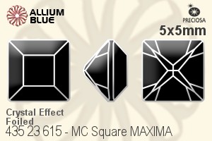 PRECIOSA Square MXM 5x5 crystal DF Hon