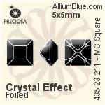 Preciosa MC Square MAXIMA Fancy Stone (435 23 615) 6x6mm - Color With Dura™ Foiling