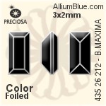 Preciosa MC Baguette MAXIMA Fancy Stone (435 26 212) 3x2mm - Color With Dura™ Foiling