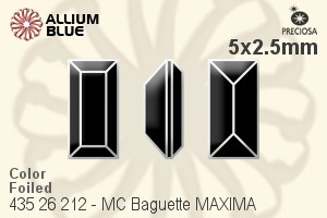 PRECIOSA Baguette MXM 5x2.5 sapphire DF