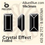 Preciosa MC Baguette MAXIMA Fancy Stone (435 26 212) 10x3mm - Crystal Effect With Dura™ Foiling
