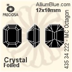 Preciosa MC Octagon MAXIMA Fancy Stone (435 34 222) 6x4mm - Crystal Effect With Dura™ Foiling