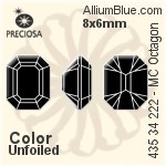 Preciosa MC Octagon MAXIMA Fancy Stone (435 34 222) 10x8mm - Crystal Effect With Dura™ Foiling
