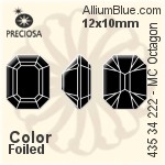 Preciosa MC Octagon MAXIMA Fancy Stone (435 34 222) 12x10mm - Crystal Effect With Dura™ Foiling