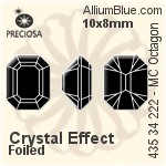 Preciosa MC Octagon MAXIMA Fancy Stone (435 34 222) 10x8mm - Color (Coated) Unfoiled