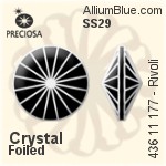 Preciosa MC Rivoli (436 11 177) SS29 - Clear Crystal With Dura™ Foiling