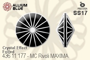 Preciosa MC Rivoli MAXIMA (436 11 177) SS17 - Crystal Effect With Dura™ Foiling