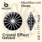 Preciosa MC Rivoli MAXIMA (436 11 177) 12mm - Crystal Effect Unfoiled