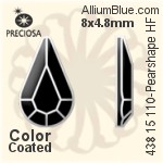 Preciosa MC Pearshape Flat-Back Hot-Fix Stone (438 15 110) 6x3.6mm - Crystal Effect