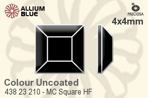 Preciosa MC Square Flat-Back Hot-Fix Stone (438 23 210) 4x4mm - Color