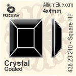 Preciosa MC Square Flat-Back Hot-Fix Stone (438 23 210) 4x4mm - Crystal Effect