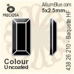 Preciosa MC Baquette Flat-Back Hot-Fix Stone (438 26 210) 5x2.5mm - Colour (Uncoated)