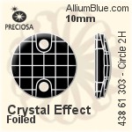 Preciosa プレシオサ MC マシーンカットChessboard Circle 2H ソーオンストーン (438 61 303) 10mm - カラー 裏面にホイル無し