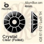 Preciosa MC Loch Rose VIVA 1H Sew-on Stone (438 61 612) 5mm - Clear Crystal Unfoiled