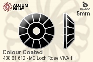 Preciosa MC Loch Rose VIVA 1H Sew-on Stone (438 61 612) 5mm - Color (Coated) Unfoiled