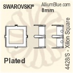Swarovski Xilion Square Settings (4428/S) 4mm - No Plating