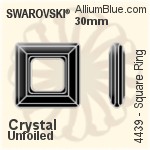 施華洛世奇 正方形 Ring 花式石 (4439) 14mm - 顏色 無水銀底