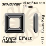 施華洛世奇 天宇 平底石 (2520) 8x6mm - 透明白色 白金水銀底