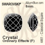 Swarovski Cushion Cut Fancy Stone (4470) 10mm - Color With Platinum Foiling