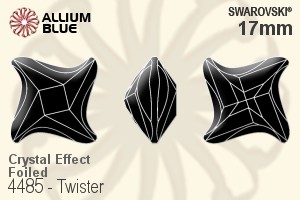 Swarovski Twister Fancy Stone (4485) 17mm - Crystal Effect With Platinum Foiling
