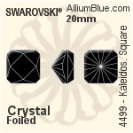 施華洛世奇 Kaleidoscope 正方形 花式石 (4499) 10mm - 白色（半塗層） 無水銀底