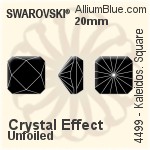 Swarovski Kaleidoscope Square Fancy Stone (4499) 20mm - Crystal Effect Unfoiled
