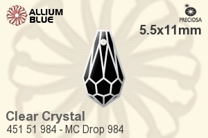 PRECIOSA Drop Pend.984 5.5x11 crystal