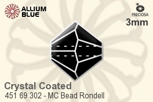PRECIOSA Rondelle Bead 3 mm crystal Aur-f