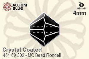 PRECIOSA Rondelle Bead 4 mm crystal BdF