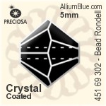 Preciosa MC Bead Rondell (451 69 302) 5mm - Crystal (Coated)