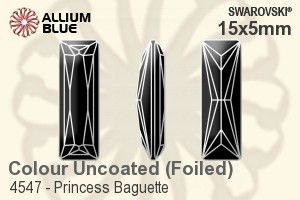Swarovski Princess Baguette Fancy Stone (4547) 15x5mm - Color With Platinum Foiling
