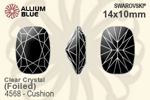 Swarovski Cushion Fancy Stone (4568) 14x10mm - Clear Crystal With Platinum Foiling