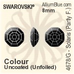 施华洛世奇 Solaris (局部磨砂) 花式石 (4678/G) 14mm - 透明白色 白金水银底