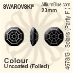 施華洛世奇 Solaris (局部磨砂) 花式石 (4678/G) 23mm - 顏色 白金水銀底