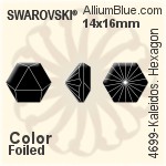 施華洛世奇 Kaleidoscope Hexagon 花式石 (4699) 9.4x10.8mm - 白色（半塗層） 無水銀底
