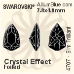 Swarovski Slim Trilliant Fancy Stone (4707) 7.8x4.9mm - Crystal Effect With Platinum Foiling
