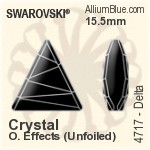 Swarovski Delta Fancy Stone (4717) 15.5mm - Crystal Effect Unfoiled