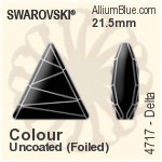 Swarovski Delta Fancy Stone (4717) 15.5mm - Clear Crystal With Platinum Foiling